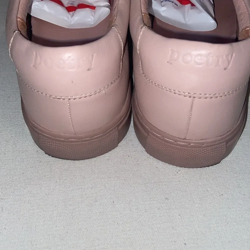 Poetry leather Blush Lace-Up Sneakers US9 EU40